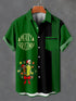 Men's Christmas Cartoon Funny Graphic Short Sleeve Hawaiian Shirt
